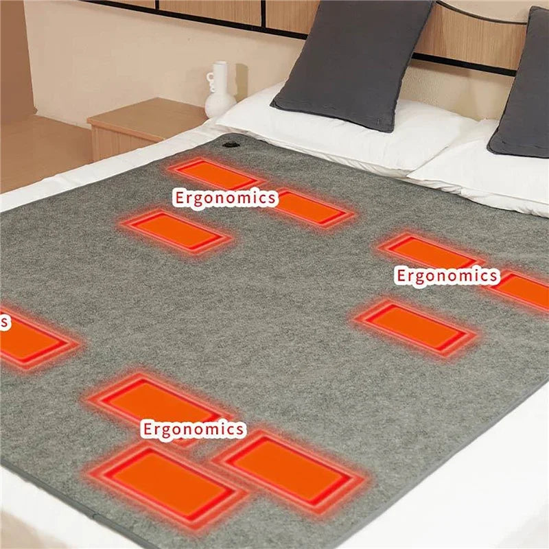 5V USB Electric Heated Pad 3-Level Temperature Thermal Sleeping Pad Cushion Mattress Winter Warmer Blanket for Car Home Outdoor