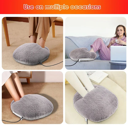 Electric Foot Warmer Heater Constant Temperature Heating Pad Soft Velvet Washable Winter Warm Foot for Home Bedroom Feet Warmer