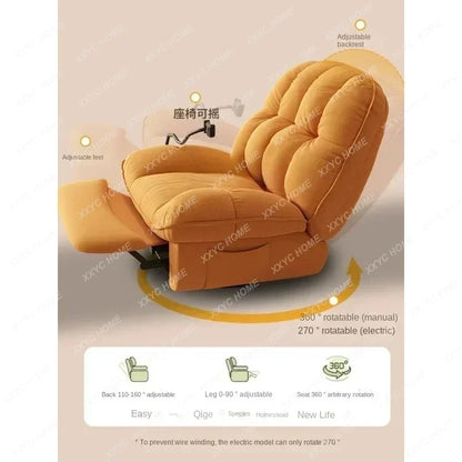 ZC First-Class Space Massage Armchair Living Room Balcony Multi-Function Electric Reclining Rotating Leisure Sofa Rocking Chair