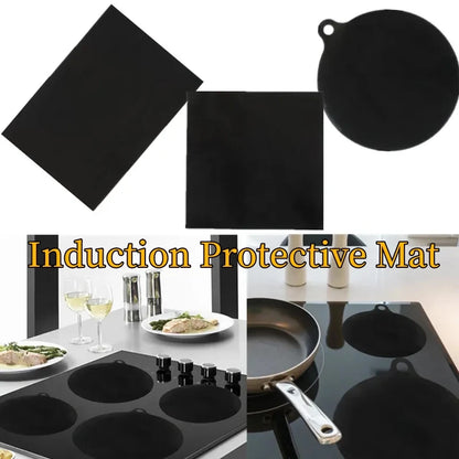 Induction Cooker Pad Reusable Protective Pad High Temperature Anti-Slip Silicone Insulation Pad Kitchen Cooking Supplies