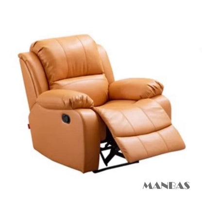 MINGDIBAO Electric / Manual Recliner Chair With Swivel and Rocking, Genuine Leather Multifunctional Accent Chair Relaxing Chair