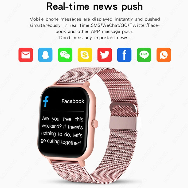 2024 New For Xiaomi Smart Watch Women Bluetooth Call Sport Fitness Tracker Watch Health Monitor Fashion Ladies Men Smartwatch