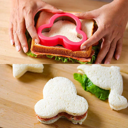 Sandwich Cutters For Children Kids Heart Star Mickey Bread Toast Lunch Bento Box Food Cookie Sandwich Makers Molds Kitchen Tools