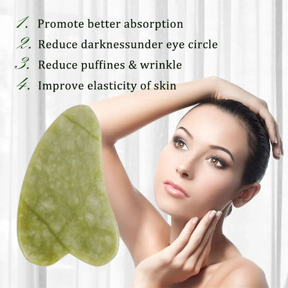 Natural Stone GuaSha Jade Facial Beauty Scraping Massage Tools Firm Skin Care Face Gua Sha SPA Physical Therapy Gue Che Roller