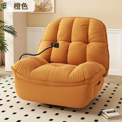 ZC First-Class Space Massage Armchair Living Room Balcony Multi-Function Electric Reclining Rotating Leisure Sofa Rocking Chair