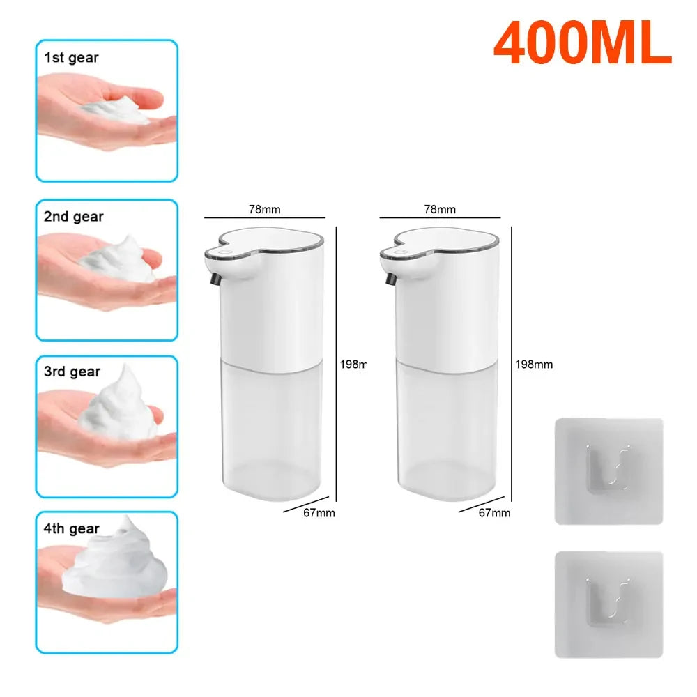 Automatic Soap Dispenser Touchless Sensor Foam Type-C Charging High Capacity Smart Liquid Soap Dispenser with Adjustable Switch