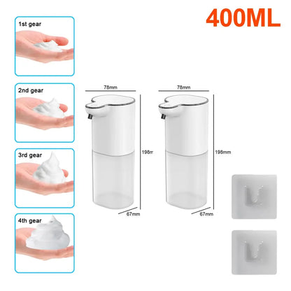 Automatic Soap Dispenser Touchless Sensor Foam Type-C Charging High Capacity Smart Liquid Soap Dispenser with Adjustable Switch