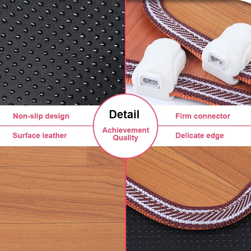 220V Winter Heating Foot Mat Office home Electric Heating Pad Warm Feet HeaterThermarpet Leather Household Floor Electric Heater