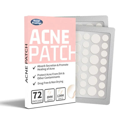 72Pcs Invisible Acne Patches Removal Pimple Anti-Acne Hydrocolloid Patches Spots Marks Concealer Repair Sticker Waterproof Box