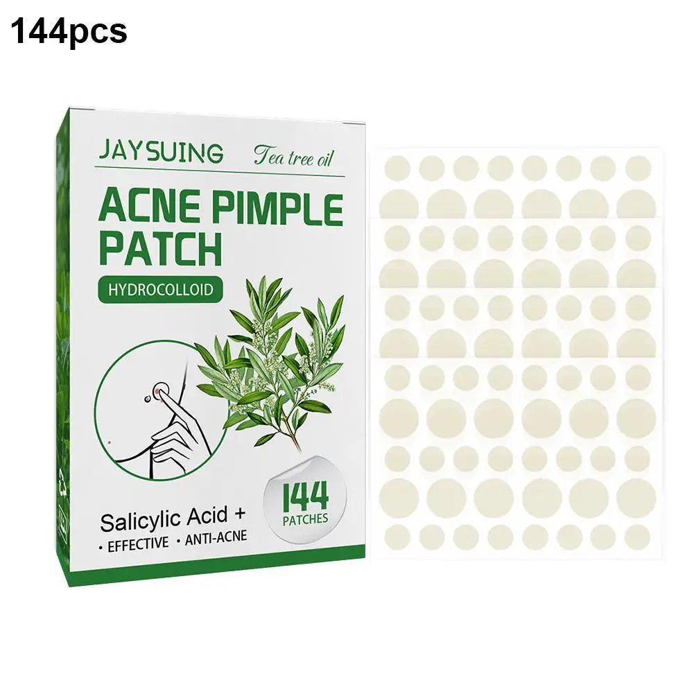 144patch Acne Pimple Patches Translucent Matte Hydrocolloid Salicylic Acid Tea Tree Oil For Inflamed Acne Improve Whiteheads