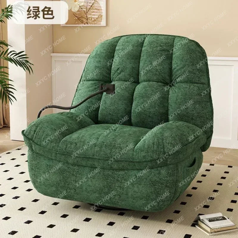 ZC First-Class Space Massage Armchair Living Room Balcony Multi-Function Electric Reclining Rotating Leisure Sofa Rocking Chair