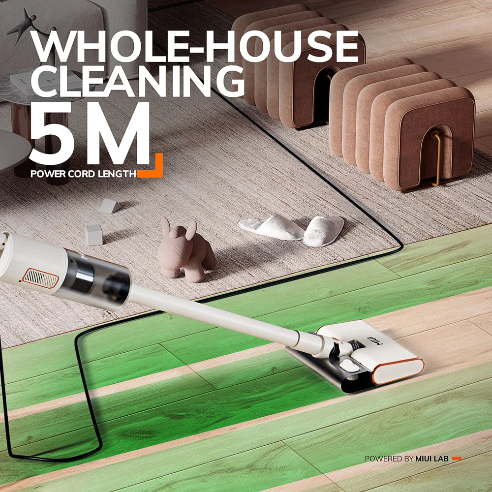 MIUI Vacuum Cleaner For Home Handheld Vacuum Cleaner 18kPa Strong Suction 5M Wire Vacuum Cleaner Mopping Machine 1L Dust Cup