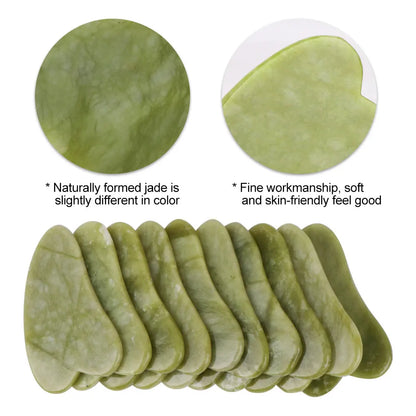 Natural Stone GuaSha Jade Facial Beauty Scraping Massage Tools Firm Skin Care Face Gua Sha SPA Physical Therapy Gue Che Roller