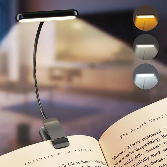 14Leds Book Light USB Rechargeable Reading Light Warm Cool White Daylight Portable Flexible Easy Clip Night Reading Lamp