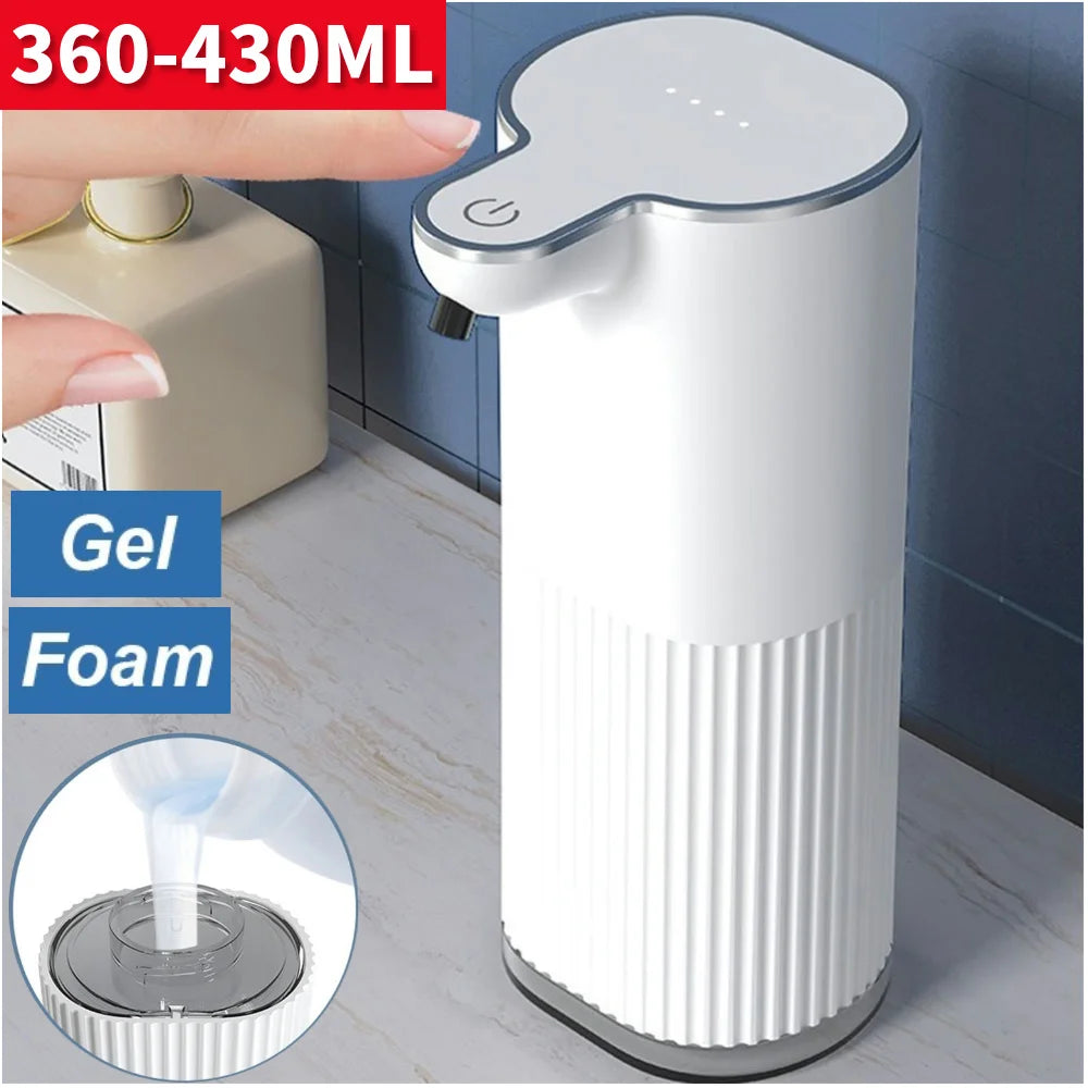 Automatic Soap Dispenser Foam Touchless Soap Dispenser 360-430ML USB Rechargeable 4 Level Adjustable Hand Sanitizer Dispenser