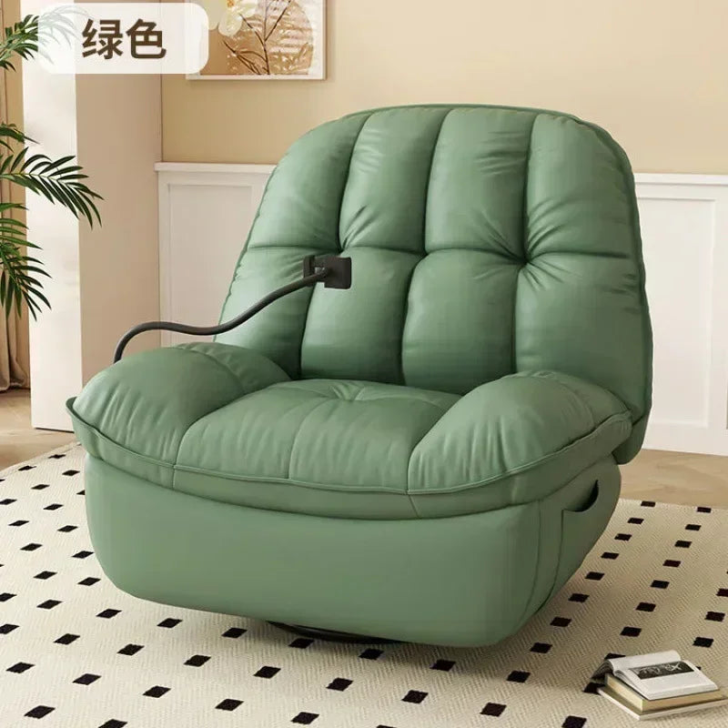 ZC First-Class Space Massage Armchair Living Room Balcony Multi-Function Electric Reclining Rotating Leisure Sofa Rocking Chair