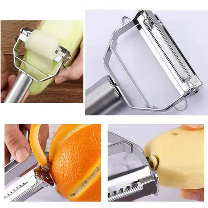 Multifunctional Kitchen Peeler Vegetable Fruit Peeler Stainless Steel Durable Potato Slicer Household Shredder Carrot Peeler