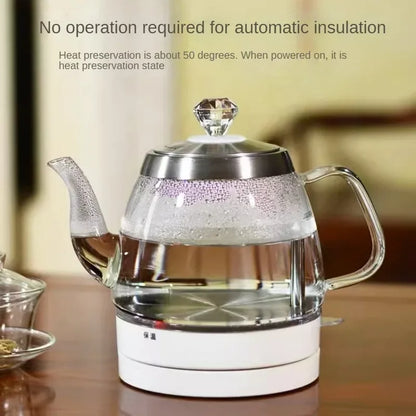 Borosilicate Glass Electric Kettle for Boiling Water 220V Home Tea Kettle 1L Transparent Heat Preservation Bouilloire Électrique