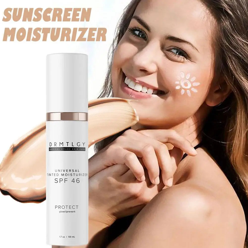 Hydrating Mineral Sunscreen Sheer Tint SPF 30 Anti-Age Cream Oil Control Sunscreen Waterproof Moisturizing Face Sunscreen