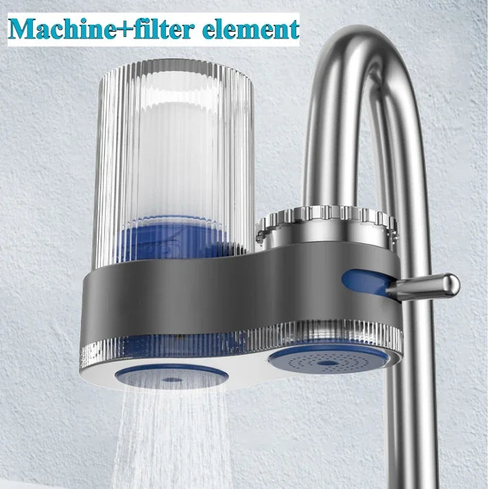 Faucet Mount Water Filter, Kitchen Activated Carbon Water Faucet Filter Reduces 98% Chlorine, Limescale, Heavy Metals & Bad