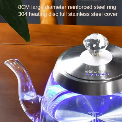 Borosilicate Glass Electric Kettle for Boiling Water 220V Home Tea Kettle 1L Transparent Heat Preservation Bouilloire Électrique