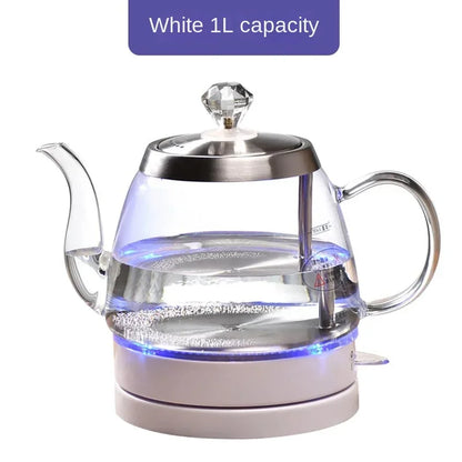 Borosilicate Glass Electric Kettle for Boiling Water 220V Home Tea Kettle 1L Transparent Heat Preservation Bouilloire Électrique